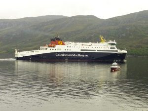 Loch Seaforth ferry leaving Ullapool