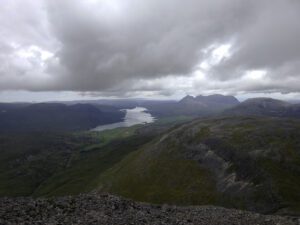 Loch Assynt and Quinag on the right from the top of Conival and Ben more Assynt