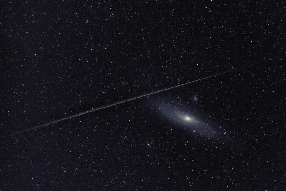 Andromeda with the shooting star