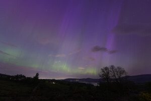 Solar storm with massive aurora