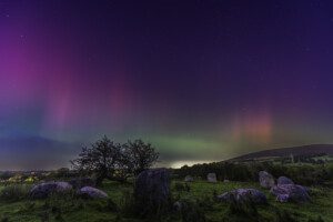 Massive Northern Lights of the 10/10/2024 at Pipers Stone near Hollywood, County Wicklow