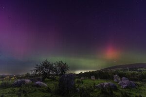 Massive Northern Lights of the 10/10/2024 at Pipers Stone near Hollywood, County Wicklow