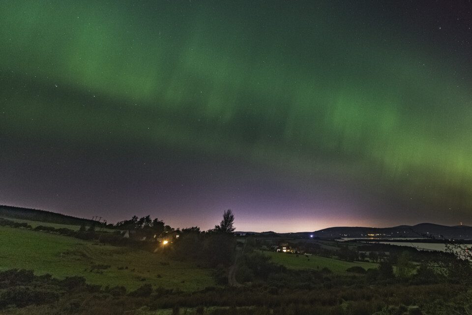 Magical night above the sky of Wicklow county