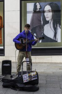 Street artist in Dublin