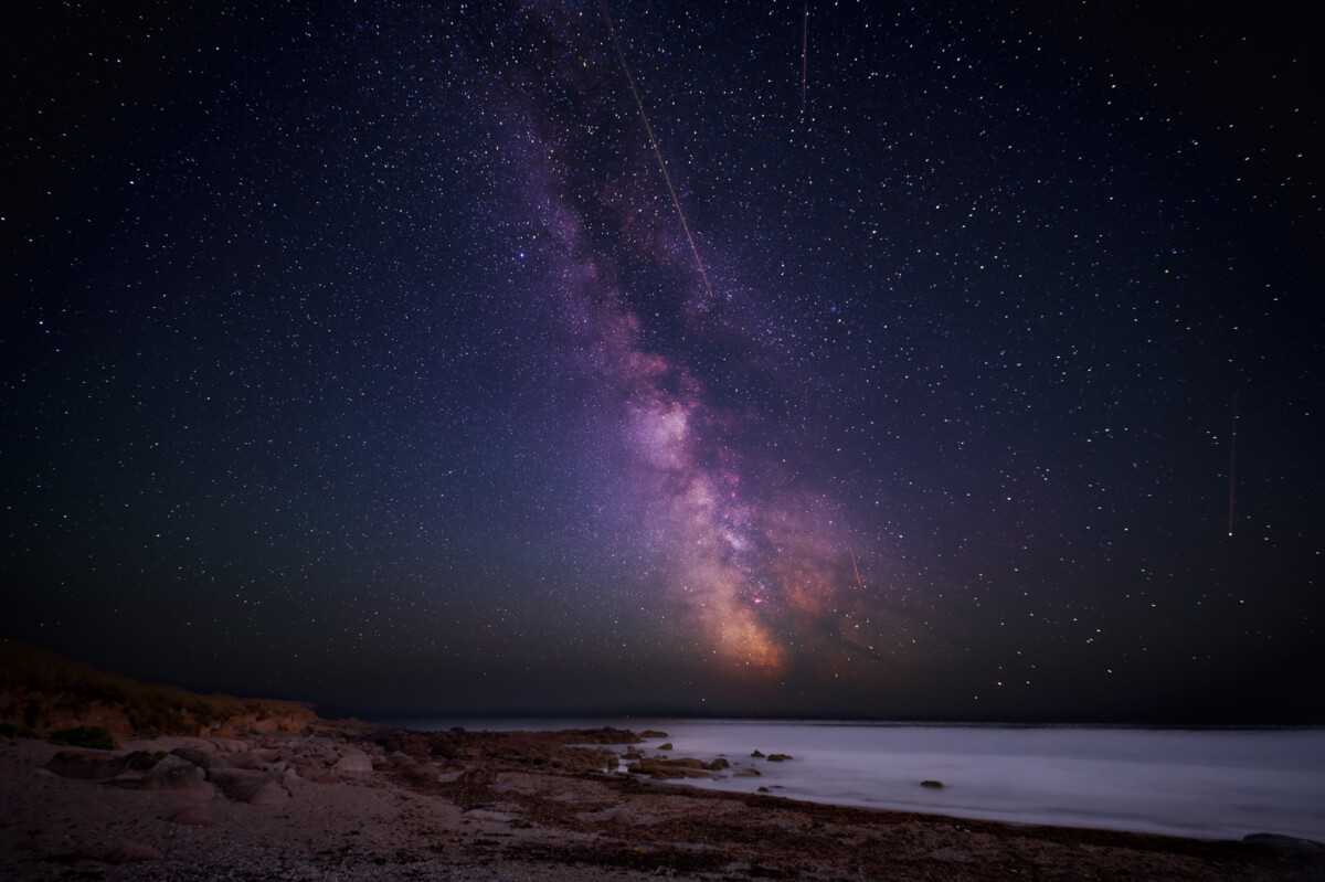 Milky Way above Carnsore Point Beach during the Perseids