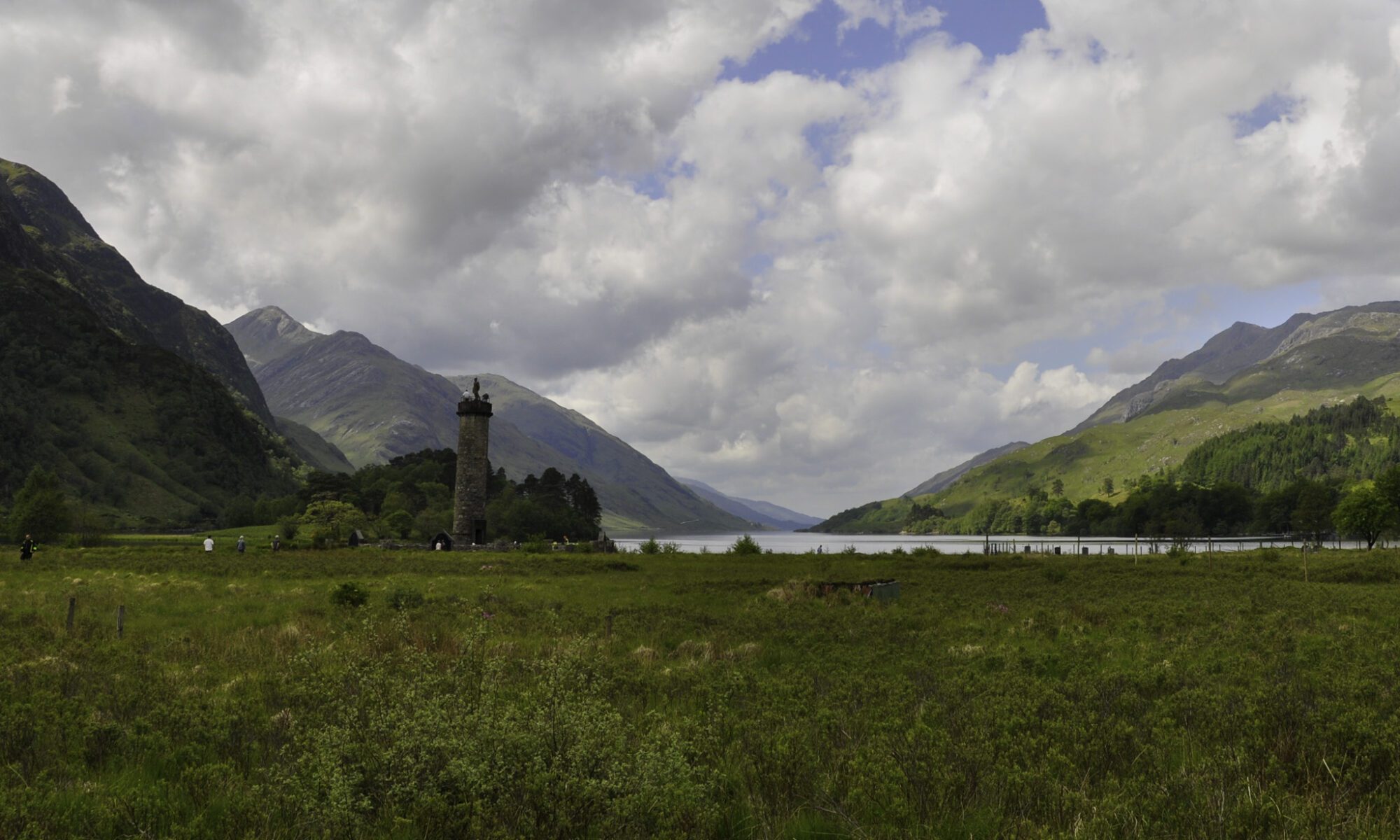 View of Glenfinnan monument and the Loch Shiel