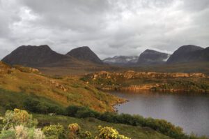 Dramatic view of Sgorr Tuath, Beinn an Eoin, Sgurr an Fhidheir, Ben More Coigach